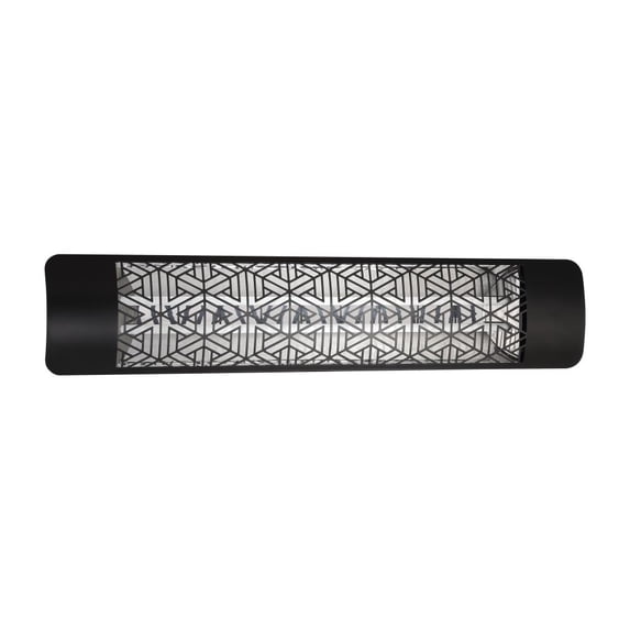 Eurofase Heating - 5000 Watt Electric Infrared Dual Element Heater-240 Voltage-Black Finish-Mason Decorative Fascia