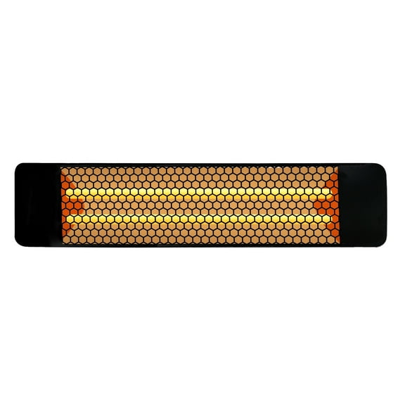 EF50240B8 Eurofase Heating 5000 Watt Electric Infrared Dual Element Heater-240 Voltage-Black Finish-Admiral Decorative Fascia