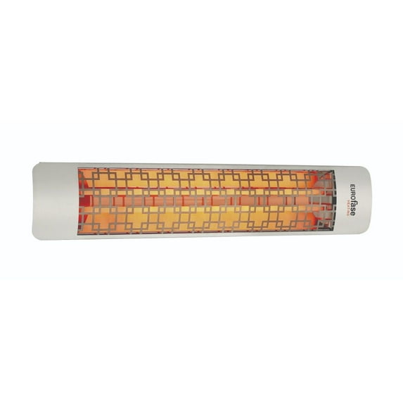 Eurofase Heating - 5000 Watt Electric Infrared Dual Element Heater-240 Voltage-Stainless Steel Finish-Brix Decorative Fascia