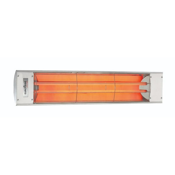 Eurofase Heating - 5000 Watt Electric Infrared Dual Element Heater-480 Voltage-Stainless Steel Finish-No Fascia Decorative Fascia