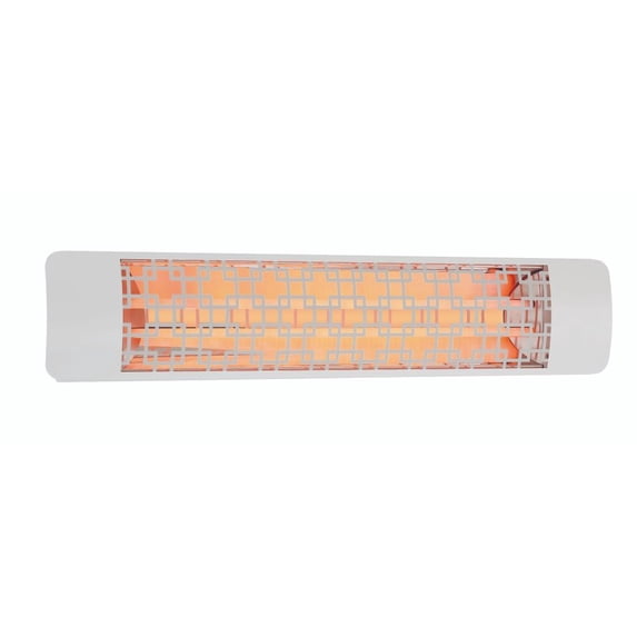 Eurofase Heating - 5000 Watt Electric Infrared Dual Element Heater-480 Voltage-White Finish-Brix Decorative Fascia