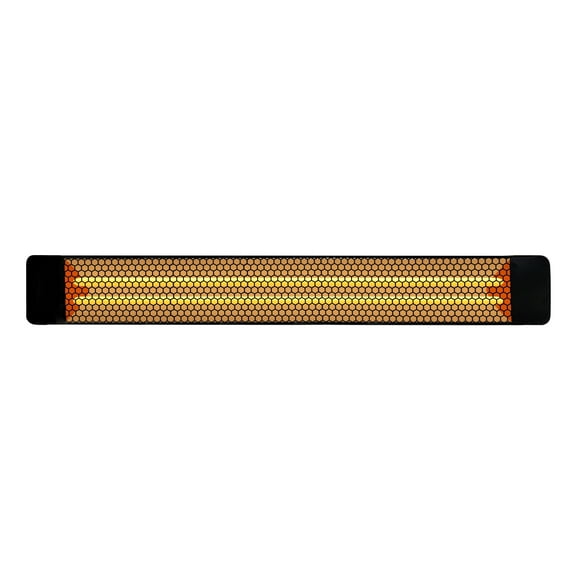 EF60208B8 Eurofase Heating 6000 Watt Electric Infrared Dual Element Heater-208 Voltage-Black Finish-Admiral Decorative Fascia