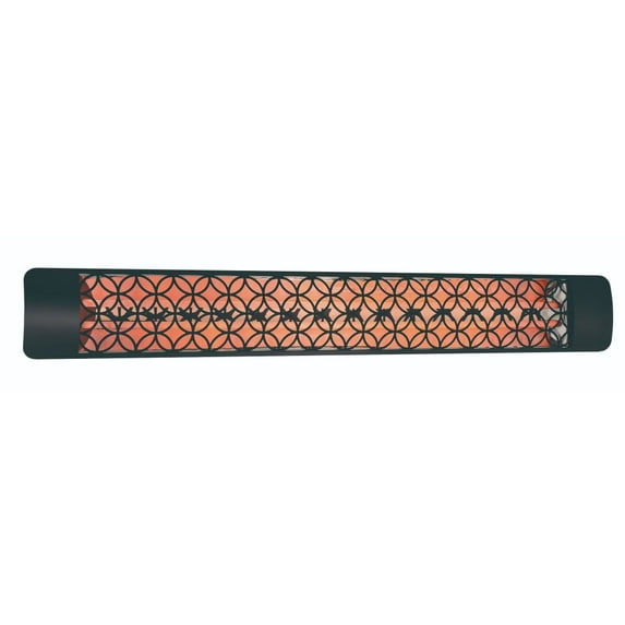 Eurofase Heating - 6000 Watt Electric Infrared Dual Element Heater-240 Voltage-Black Finish-Clover Decorative Fascia