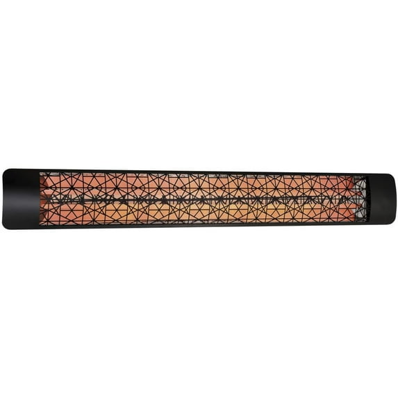Eurofase Heating - 6000 Watt Electric Infrared Dual Element Heater-240 Voltage-Black Finish-Astra Decorative Fascia