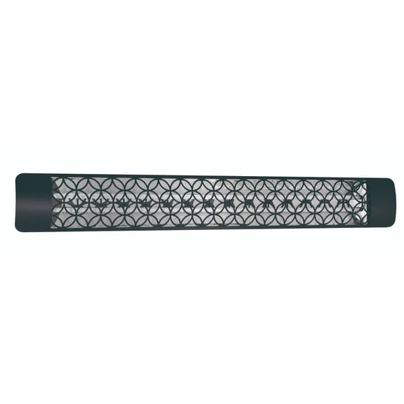 Eurofase Heating - 6000 Watt Electric Infrared Dual Element Heater-277 Voltage-Black Finish-Clover Decorative Fascia