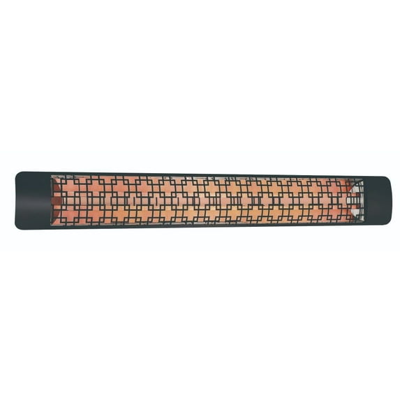 Eurofase Heating - 6000 Watt Electric Infrared Dual Element Heater-480 Voltage-Black Finish-Brix Decorative Fascia