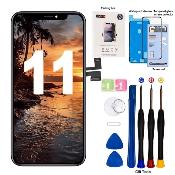 LRSE For iPhone 11 Screen Replacement LCD 6.1 inch, 3D Touch Screen Digitizer with Full Set of Repair Tools, Waterproof Adhesive Tempered Glass