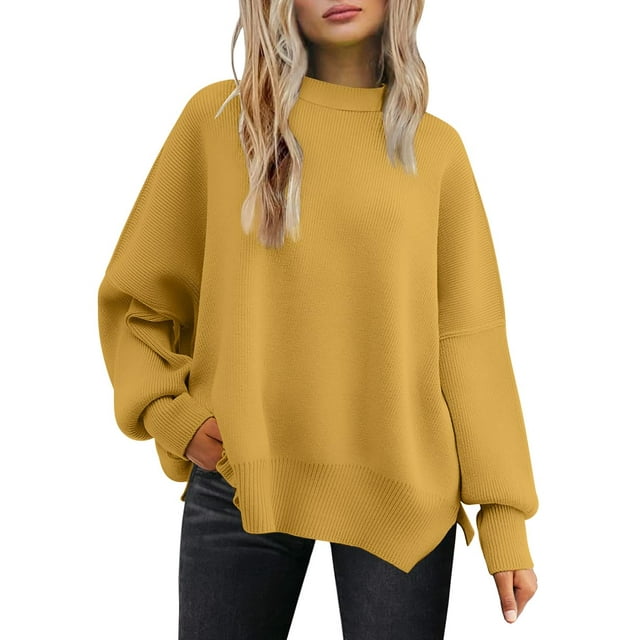 EFAN Women's Oversized Sweaters Crewneck Pullover 2024 Fall Fashion