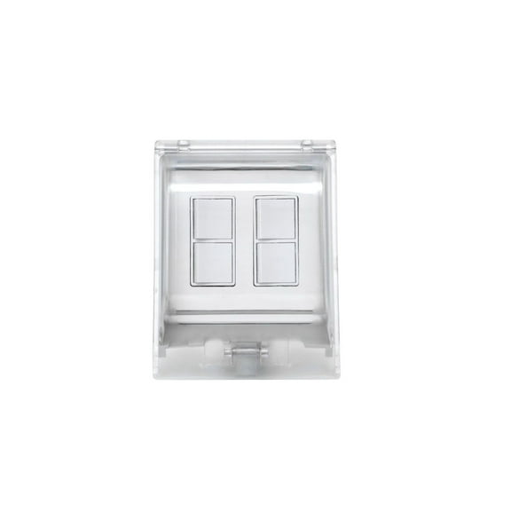 EFDOWPW-Eurofase Heating-Dual Duplex Switch Weatherproof Surface Mount and Gang Box - 20 Amp Per Pole-White Finish