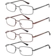 thumbnail image 1 of EFE Reading Glasses 4 Pack - Comfort Readers for Men, Anti-Eyestrain Eyeglasses, 1 of 6