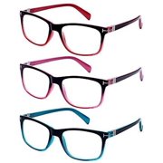 EFE Reading Glasses for Men Women 3 Pack - Convenient Portable Storage Bags