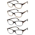 thumbnail image 1 of EFE Reading Glasses for Women Men, 4 Pack Blue Light Blocking Reader, Rectangle Tortoise Eyeglasses, 1 of 9