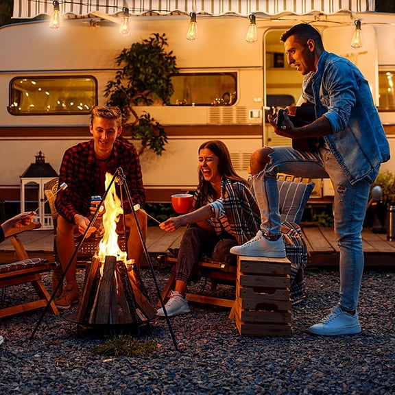 EFEMF-10-Pack Edison Replacement Light Bulbs, 120V 7W E17/ Intermediate Screw Base Light Bulbs, ST40 Clear Glass Light Bulbs for Outdoor Patio String Lights, Wedding Home Decor, Warm White