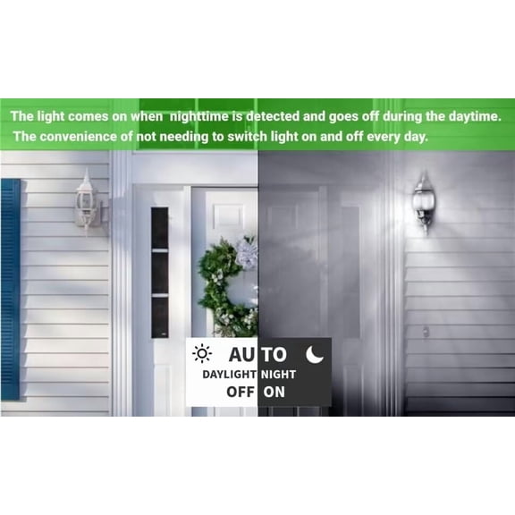 EFEMF-12-Pack Dusk to Dawn Light Bulbs Outdoor 75 Watt Equivalent, Automatic On/Off Sensor LED Light Bulb, 10W Daylight 5000K, 1100 Lumen, A19 E26 Bulbs