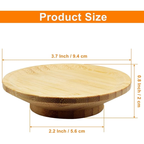 EFEMF-12 Pcs 3.7 Inch Wine Glass Charcuterie Toppers, Dual Use Appetizer Plates Party Serving, Bamboo Mini Boards Perfect for Weddings, Holiday Gatherings and Entertaining