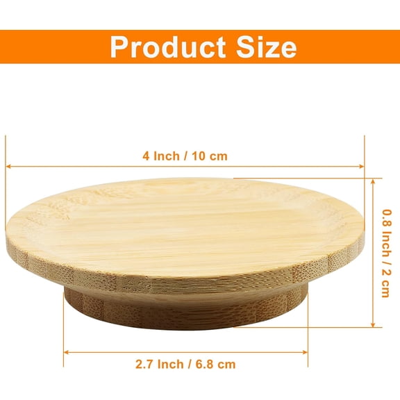 EFEMF-12 Pcs 4 Inch Wine Glass Charcuterie Toppers, Dual Use Appetizer Plates Party Serving, Bamboo Mini Boards Perfect for Weddings, Holiday Gatherings and Entertaining