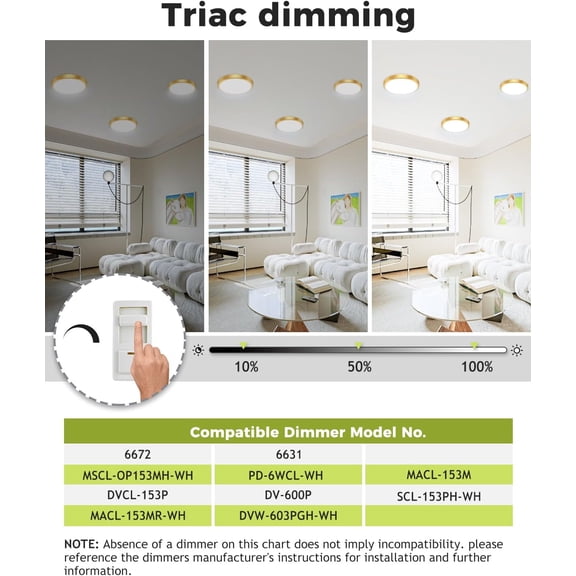 EFEMF-1Pack Dimmable Flush Mount Ceiling Light Fixture Golden, 3CCT Selectable 3000/4000/6500K Ceiling Lamp, 7.5INCH 15W 1500LM Low Profile Light for Bedroom, Kitchen, Bathroom, Hallway