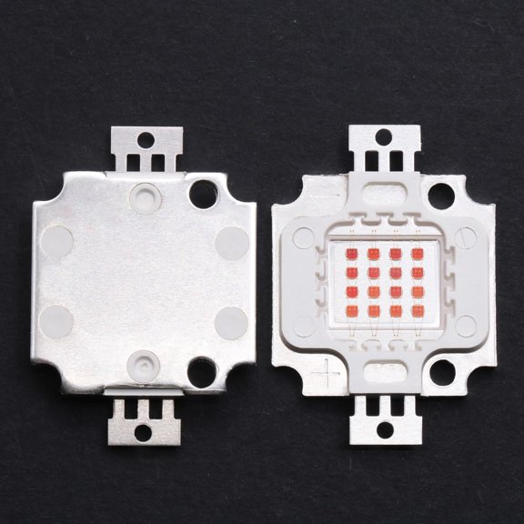 EFEMF-1Pcs 16W High Power LED Chip Red Super Bright Light Emitter Components Diode Replacement Lamp Beads for Growing Light(Red 620nm-625nm/1400mA/16Watt/ DC 8V-9V)