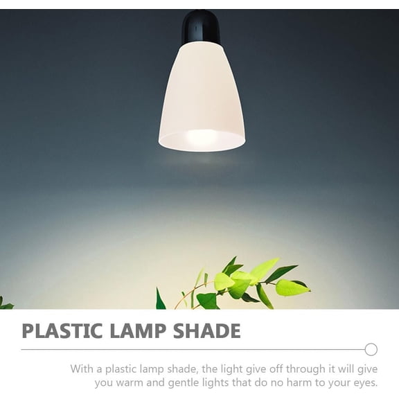 EFEMF-2pcs Inclined Horseshoe Lampshade Flat Head Lamp Shade Set Plastic White Shades Replacement Floor Light Covers for Pendant Floor Wall