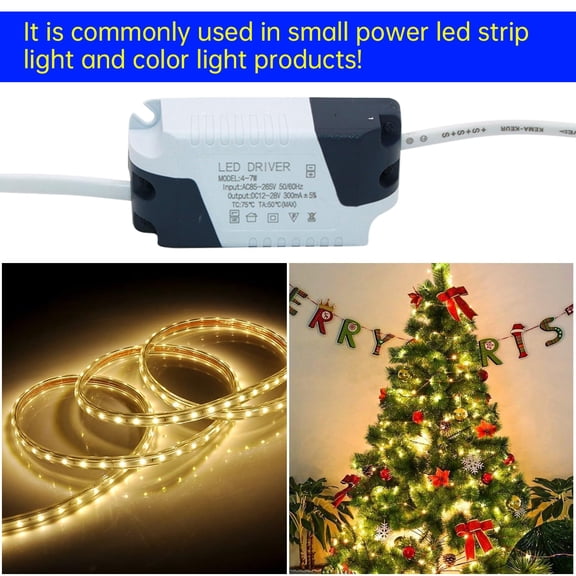 EFEMF-4~7W LED Driver, Constant Current 300mA AC 85~265V Output 12~28V SM Male Connector External Power Supply Rectifier Transformer for LED Ceiling Lamp