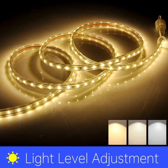 EFEMF-4 Pack LED Strip Dimmer Switch Contorller, DC 12-24V PWM Rotary Inline Dimmer Switch Manual Knob Dimmer Switch with DC Jack Cord for LED Strips LED Desk Lights, Black