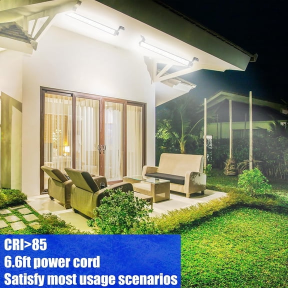 EFEMF-40W LED Shop Lights, 4800LM 6500K Shop Light Bar with 6.6ft Cord/Plug/Switch, Daylight White Work Light for Garage Workshop Warehouse Basement Workbench Carport Indoor(1 Pack)