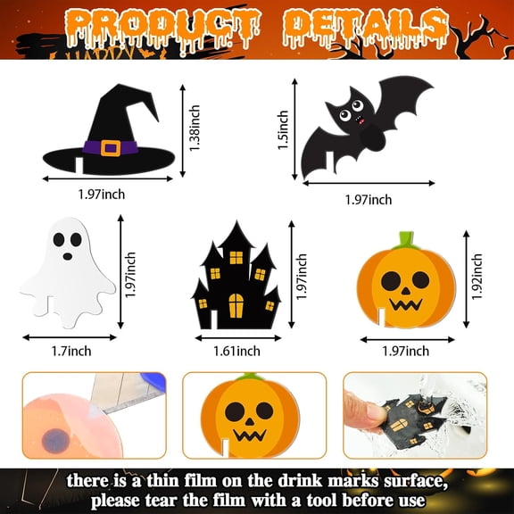 EFEMF-50 Pcs Valentine's Day/St. Patrick's Day/Easter Wine Charms Glass Drink Markers Drink Tags Acrylic Holiday Wine Identifiers Charms for Party Favors Accessories Decorations