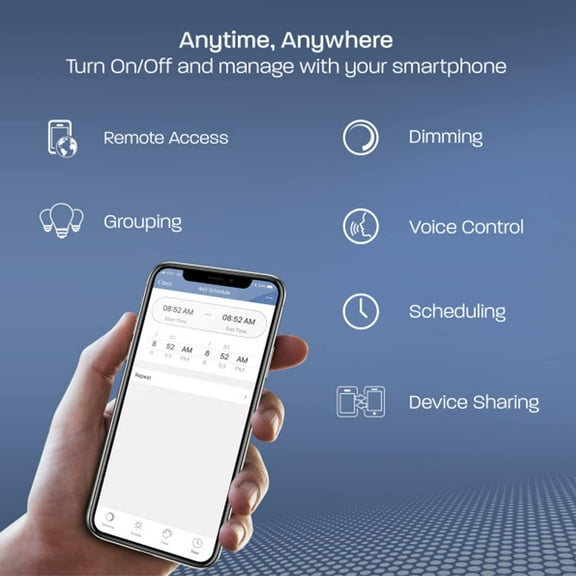 EFEMF-50-Watt Equivalent MR16 Alexa Google Siri Smart RGBW LED Light Bulb White