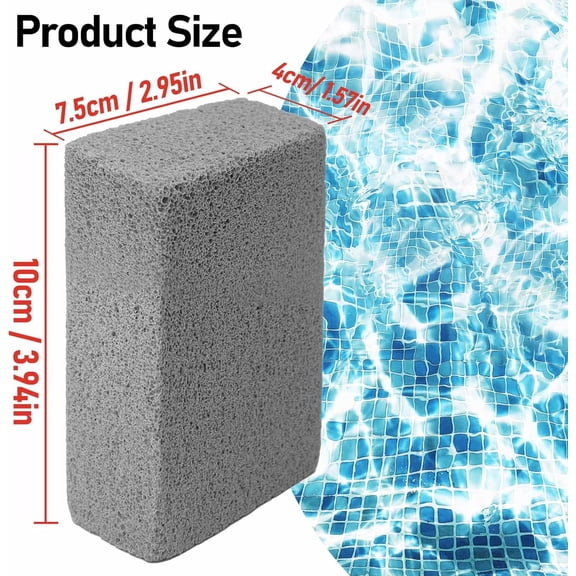 EFEMF-6 Pcs Pools Pumice Stone, 3.94 x 2.95 x 1.57 Inch Grey Swimming Pools Pumice Stone for Cleaning Remover for Pool Spa Tile Grout & Concrete Cleaning
