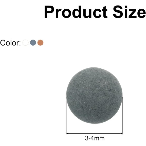 EFEMF-7 Packs Replacement Shower Head Bead 3-4mm Shower Filter Beads Replacement Mineral Stone Bead for Water Softener Filtration Shower Head, White, Grey, Orange
