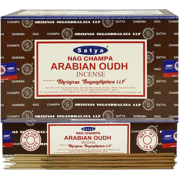 EFEMF-Arabian Oudh Incense Sticks and Holder Bundle - Satya Incense