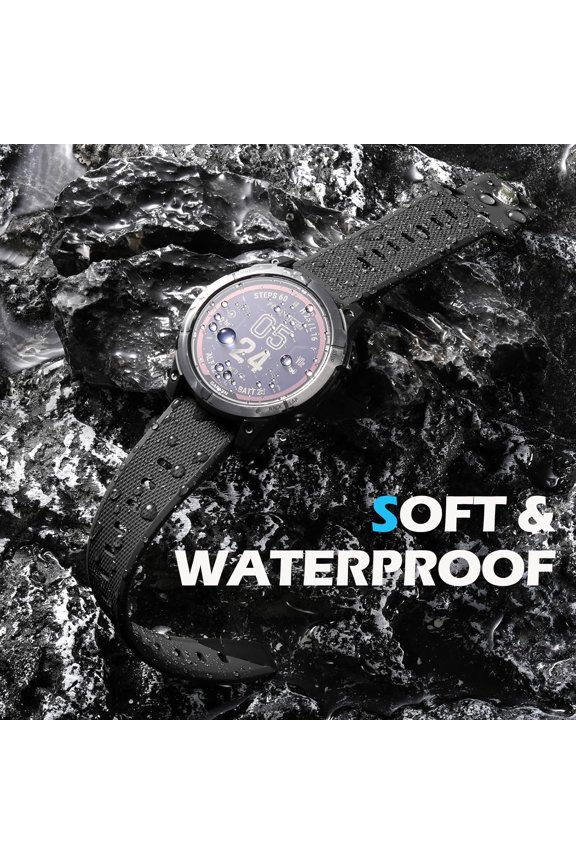 -Band Compatible with Garmin Instinct Watch - Quick Fit 22mm Watch Band for Fenix E/8-47mm/7/6/5/Forerunner 965/955/945/935/745/Epix 2/Approach S70/S62/S60/Quatix 7/6/5 Upgraded Silicone Strap