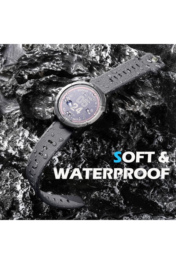 -Band Compatible with Garmin Instinct Watch - Quick Fit 22mm Watch Band for Fenix E/8-47mm/7/6/5/Forerunner 965/955/945/935/745/Epix 2/Approach S70/S62/S60/Quatix 7/6/5 Upgraded Silicone Strap