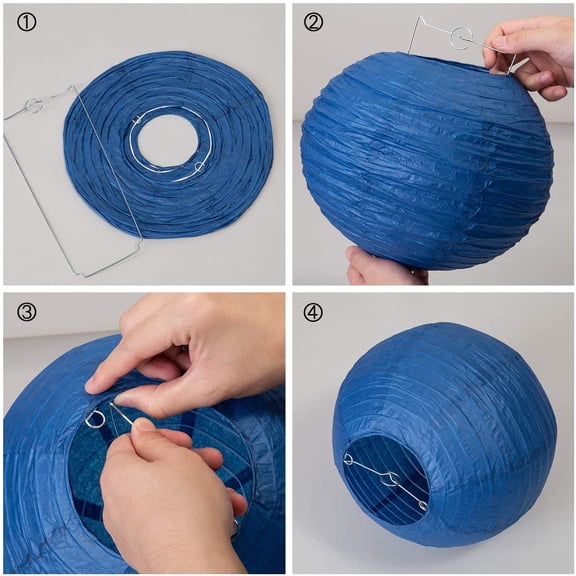 EFEMF-Blue Paper Lanterns for Graduation Decorations Classroom Graduation Party Graduation Cap Weddings Birthdays 10PCS