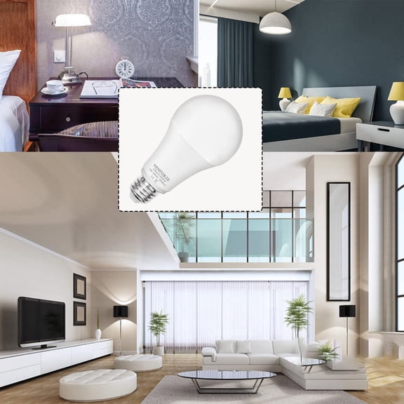 EFEMF-Bright Light Bulb,150w-200w Equivalent 2500LM E26 Led Bulb 23W Daylight White 5000K A21 Led Light Bulb Non-Dimmable 2-Pack