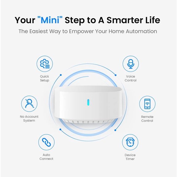 EFEMF-BroadLink FastCon Mini Hub for BroadLink FastCon Devices - Remote Control, Compatible with Alexa, Google Home (Mini Hub)