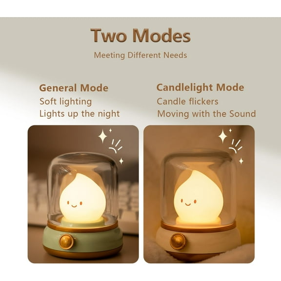 EFEMF-Campfire Chibi Flame Night Light, Retro Amber Lamp with Dimming Feature for Camping, Smoko Light, Gift, Party, Room Decor(Retro Flame Lamp)