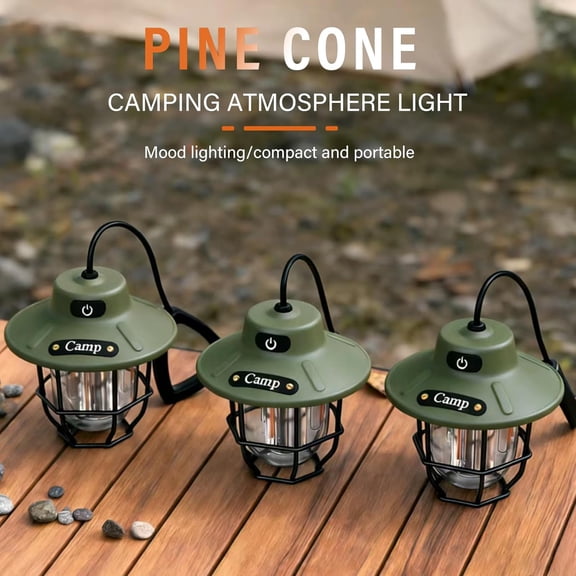 EFEMF-Camping Lights, Camping Lantern Rechargeable with 3 Brightness 4 Modes & SOS,1200LM, Lanterns for Power Outages Outdoor Emergency Handheld and Hanging Tent Camping Lamp Portable Gear for Patio