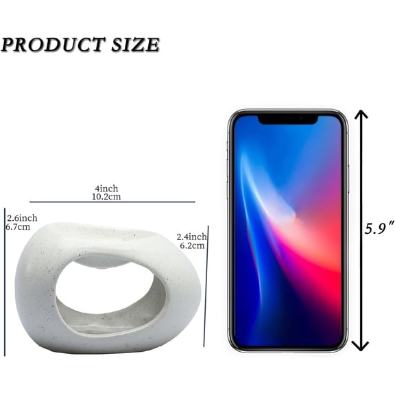 EFEMF-Ceramic Egg-Shaped TeaLight Candle Holder for Home Decor, Essential Oil Burner, Wax Melt Burner, Incense Aroma Diffuser(2pcs)