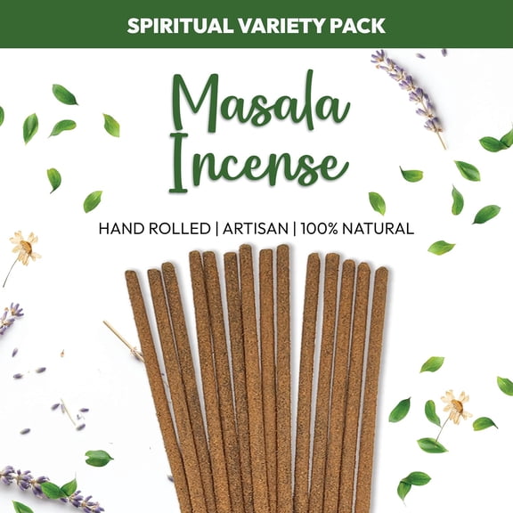 EFEMF-Cleansing Incense Sticks Variety Pack - 6 Masala Incenses - White Sage, Lavender, Myrrh, Copal Mexico & Palo Santo Incense Sticks | Inciensos para Sacar Malas Energias