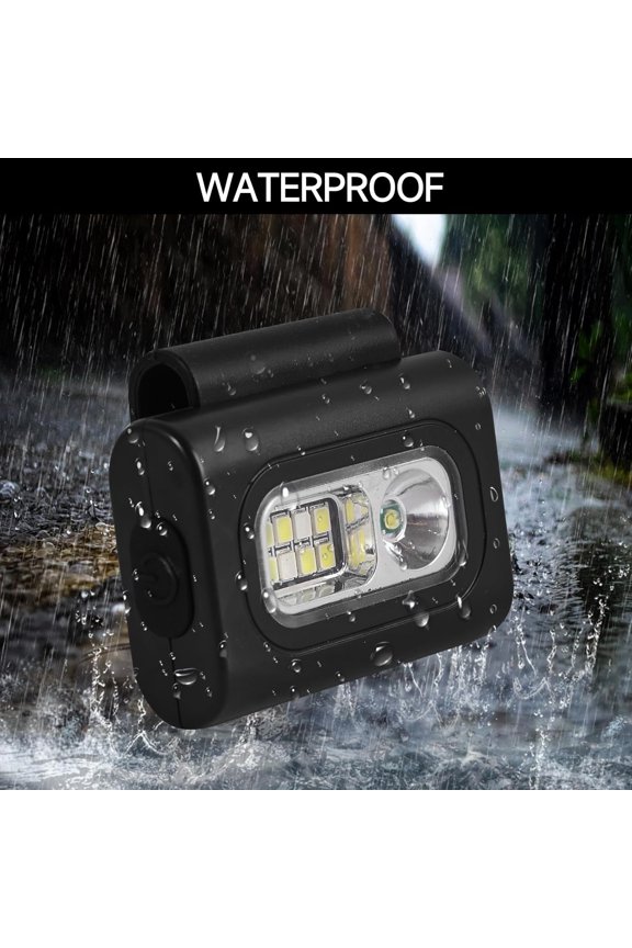 -Clip on Running Light, 2Pack Magnetic Clip on Light for Runners with 6 Lighting Modes, Rechargeable Reflective Running Gear for Runners Night Walking Hiking Camping (Black)