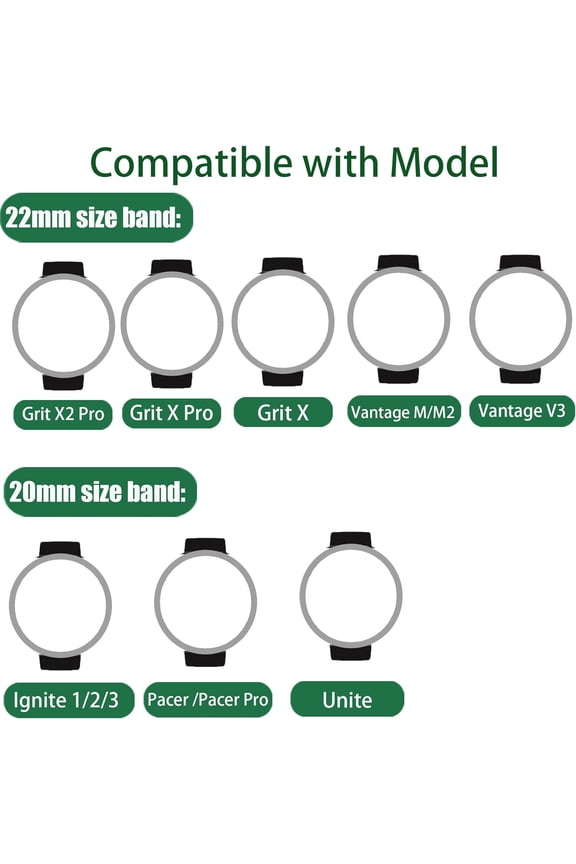 -Compatible for Polar Smartwatch Band, 20mm, 22mm Silicone Replacement Wristbands Sport Strap with Metal Buckle Compatible with Polar Unite, Ignite, Ignite 2, Ignite 3, Pacer, Pacer Pro, Vantage