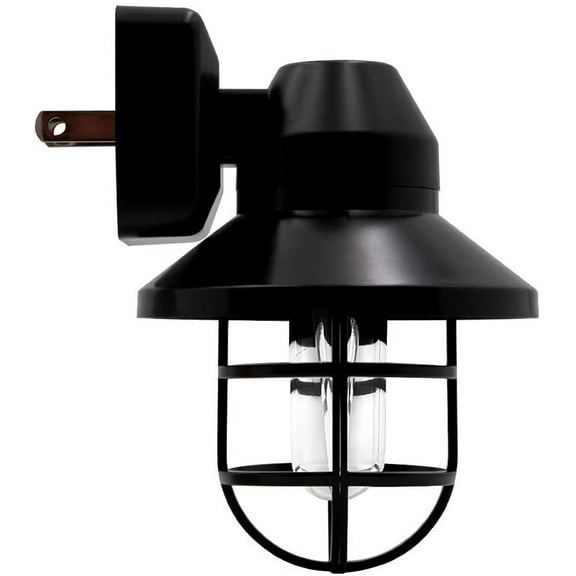 EFEMF-Decorative Vintage LED Night Light - Farmhouse Plug-in Wall Outlet Light, 3000K Warm White, Features Automatic Dusk-to-Dawn Sensor, Rustic Design Ideal for Bedrooms, Kitchens, Bathrooms