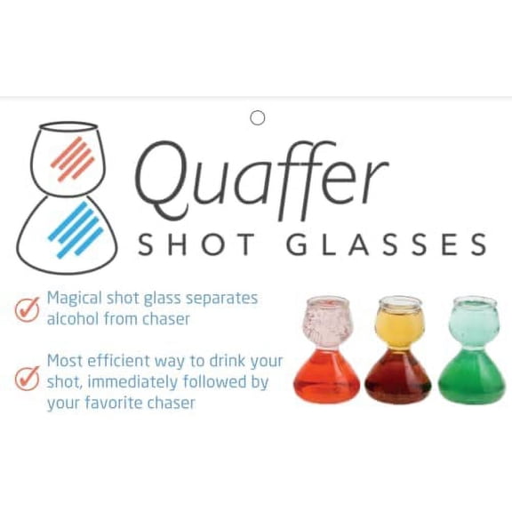 EFEMF-Double Bubble Layered Shot Glass Chaser Shot Glass Jigger for Smooth Tasty Shots Fun Unique Split Shot Glasses Barware (1.25oz Top & 2.25oz Bottom)
