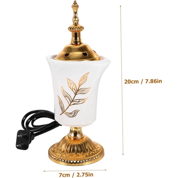 EFEMF-Electric Incense Burner - Middle Eastern Style Ceramic Censer for Home Decor Yoga Spa Aromatherapy