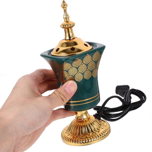 EFEMF-Electric Incense Burner Plug-in Ceramic Oud Aromatherapy Burner for Home Spa Yoga Relaxation Middle Eastern Style