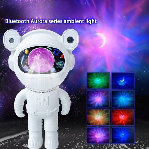 EFEMF-Enhanced Galaxy Night Light Astronaut Star Nebula Moon Ceiling Sky Projector Light with Timer and Remote Bluetooth Speaker