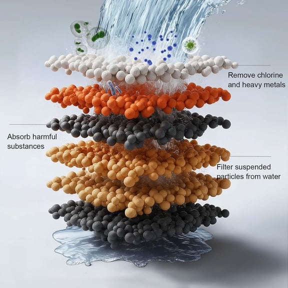 EFEMF-Filtered Shower Head, 20 Stage Shower Filter Head for Hard Water with Pause Mode, 9 Modes High Pressure Shower Head with Filter for Remove Chlorine and Harmful, Matte Black