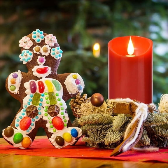 EFEMF-Flameless Battery Operated LED Candles 3D Wick with10key Button Remote Control 24-Hour Timer Set of 2 Electric Flickering Pillar Real WaxWedding, Party, Home Decoration