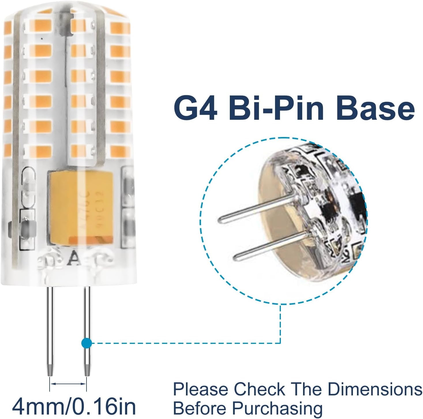 EFEMF-G4 LED Bulb 12V Bi Pin Base Replace 20W Halogen Bulbs for Home ...